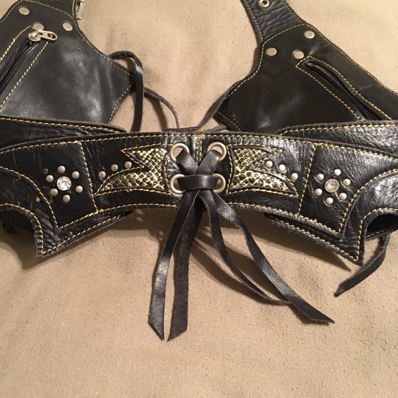 SOLD Handmade Leather Western Inspired Utility Belt - Picture 2 of 14